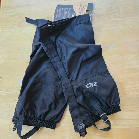 Outdoor Research Black Rocky Mountain High Gaiters, Womens L NWT - Picture 2 of 5